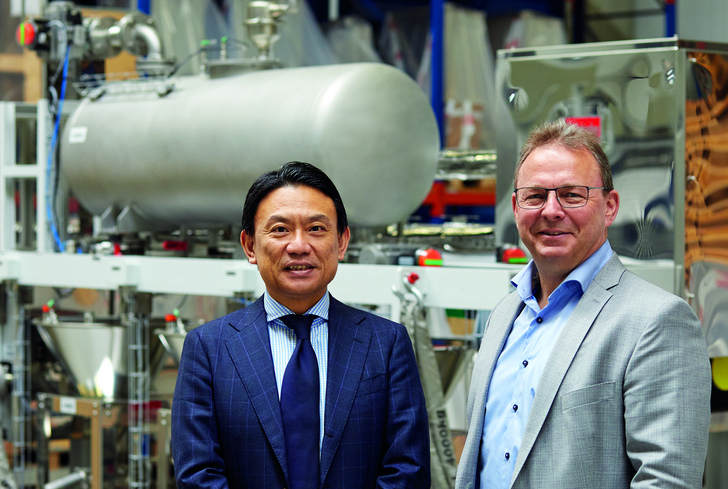 Die Geschäftsführer der Kubota Brabender Technologie GmbH: Hideki Saiki und Bruno Dautzenberg