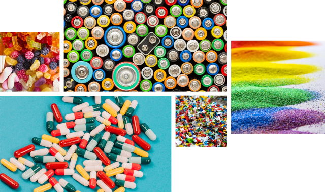 customized solutions for your industry – plastics, food, pharmaceuticals, batteries, chemicals, recycling